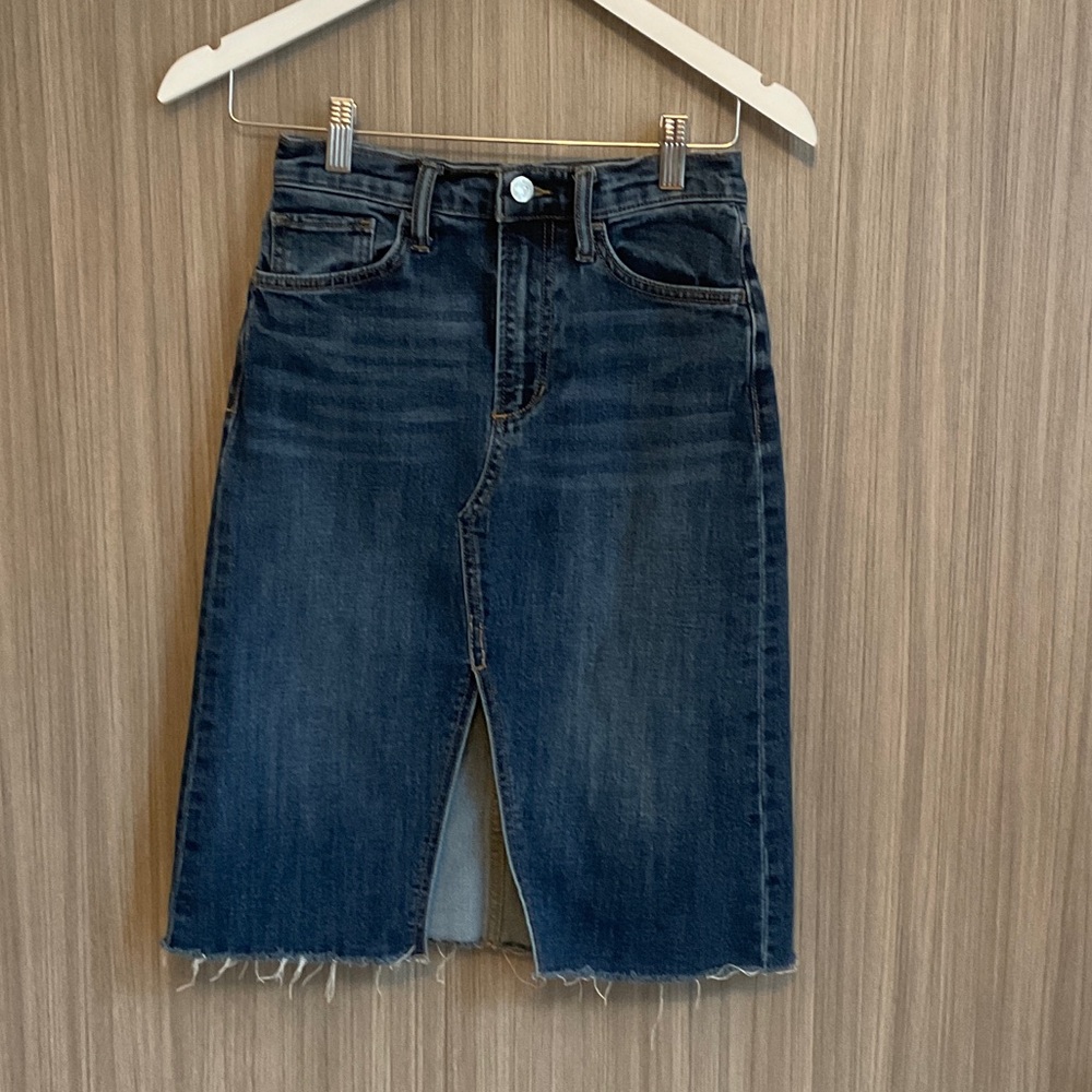 Joe's Jeans Dark Blue A-Line Denim Skirt